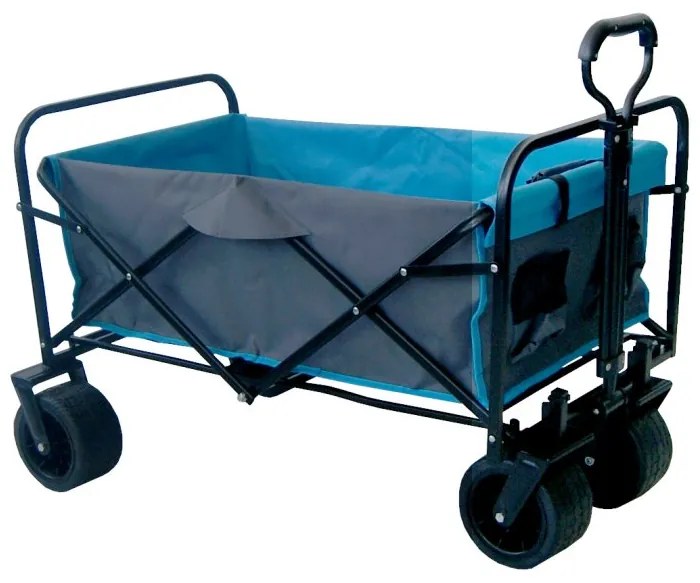 Skladací prepravný vozík - premium 150 L tyrkysová