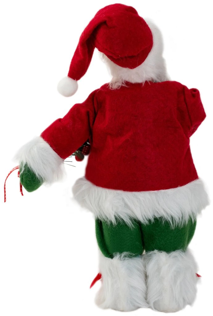 Tutumi Tutumi, vianočná figúrka Santa Clausa 30cm 301251, biela-červená-zelená, CHR-08900
