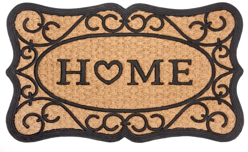 Rohožka Home 105712 – na von aj na doma, 45x75, hnedá, chodba / predsieň, Hanse Home