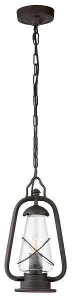 Elstead MINERS-CHN - Vonkajšie závesné svietidlo na reťazi MINERS 1xE27/60W/230V IP44 bronz