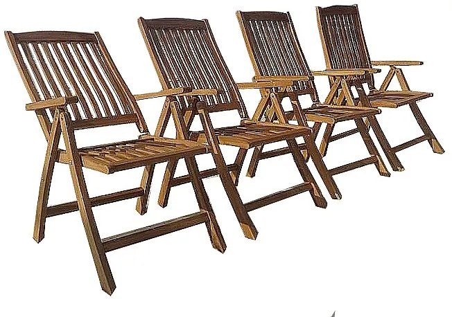 Záhradné polohovateľné kreslo RIVIERA (teak)