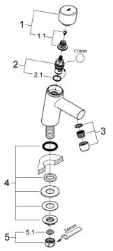 GROHE 32207001 - Páková umývadlová batéria CONCETTO XS, lesklý chróm