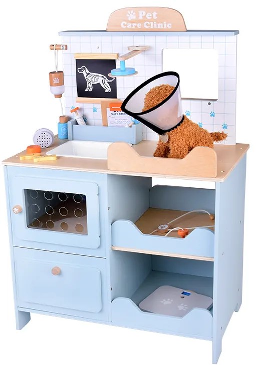 Jokomisiada Wooden Veterinary Clinic – Vet Clinic with Puppy + Accessories ZA5939