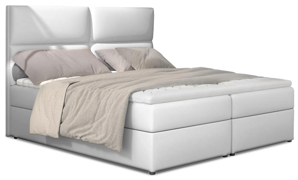 Kontinentálna posteľ 165 cm Alyce (biela) (s matracmi). Vlastná spoľahlivá doprava až k Vám domov. 1027454