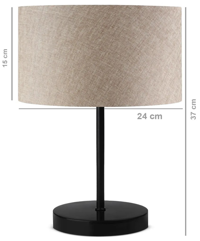 Stolná lampa Barabas béžová/čierna