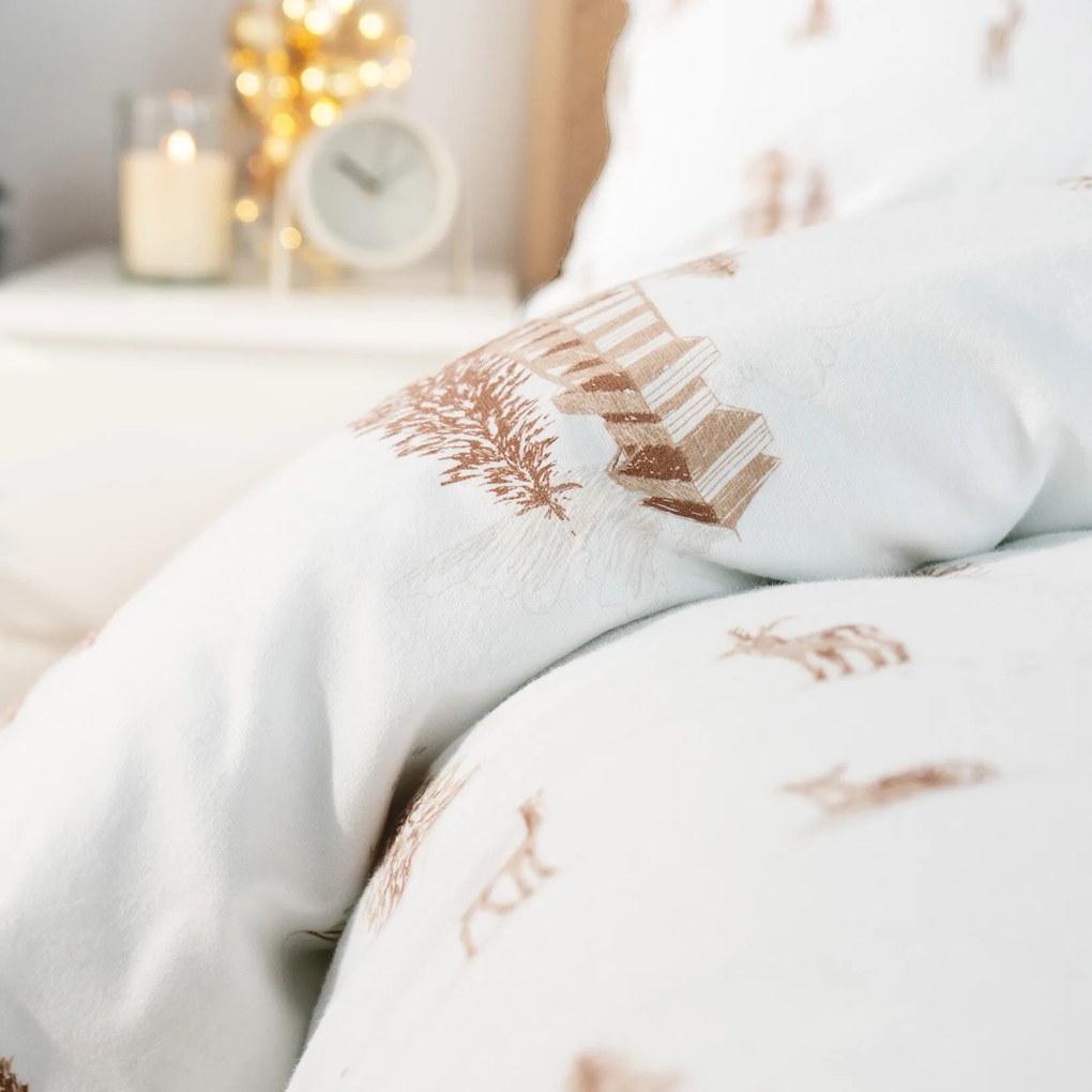 Goldea flanelové posteľné obliečky - beskydy 150 x 200 a 50 x 60 cm