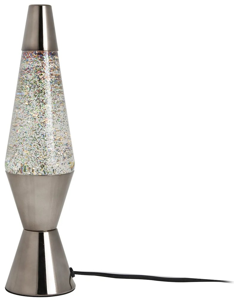 Stolná lávová lampa Leitmotiv LM1921SI, Glitter