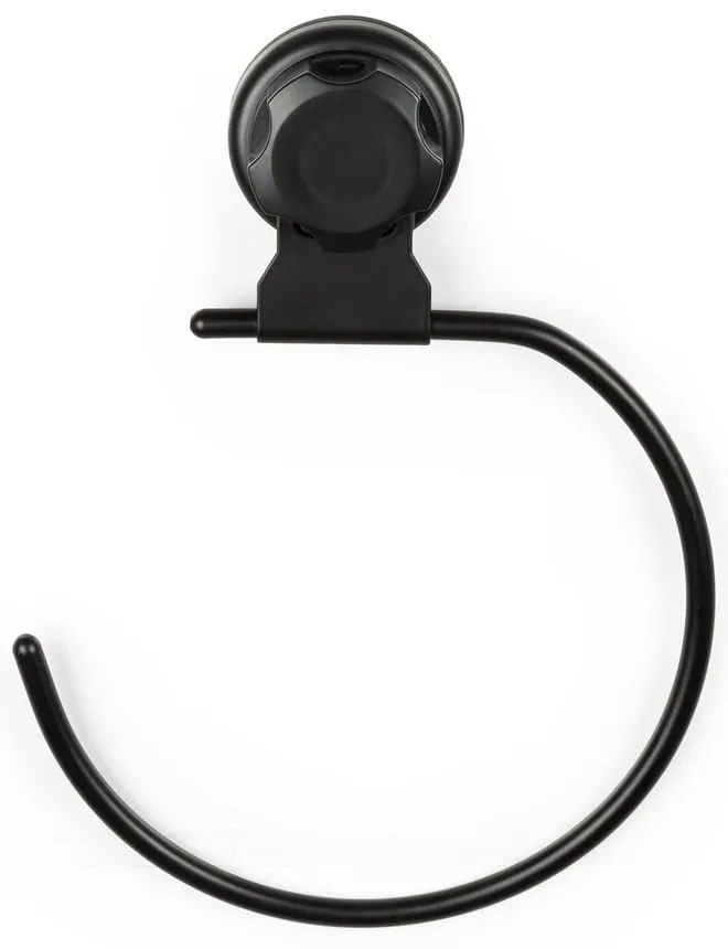 Čierny samodržiaci nástenný držiak na osušky Compactor Bestlock Black Belt And Towel Support
