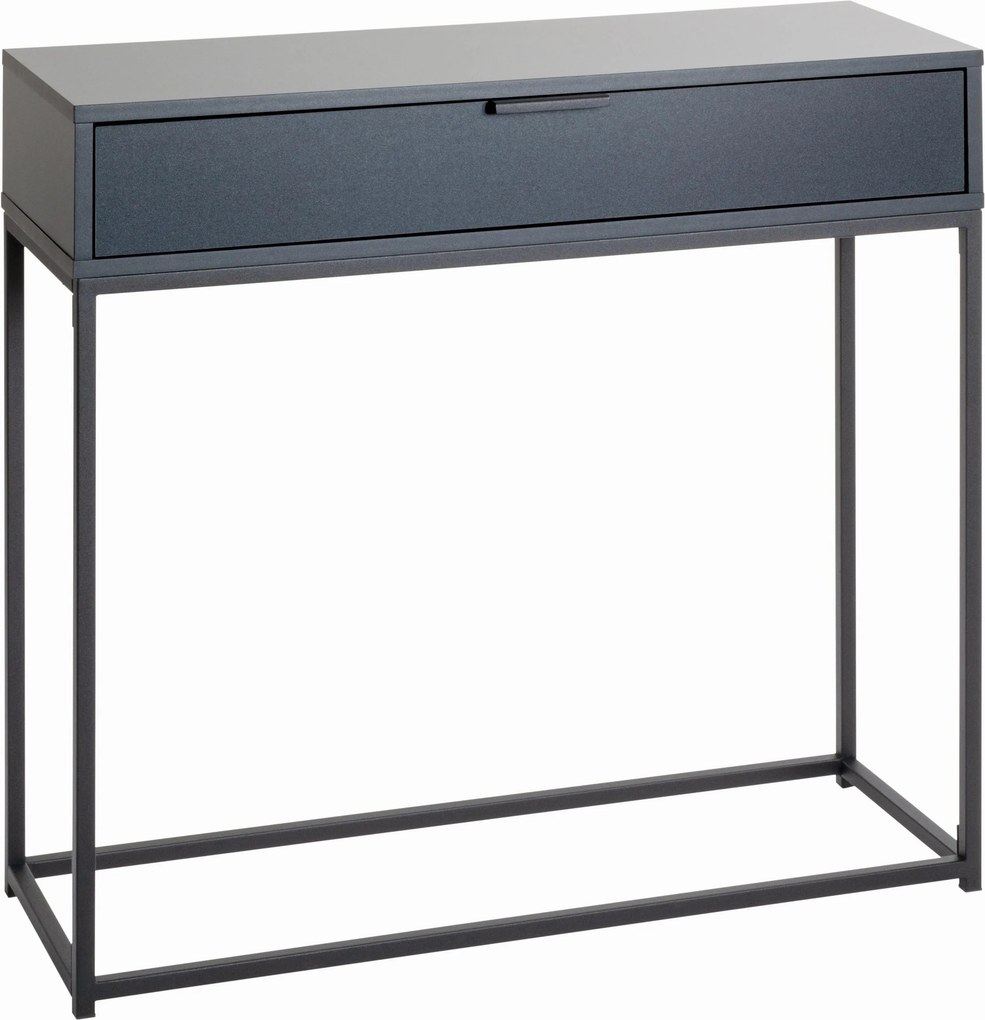 XXXLutz KONZOLOVÝ STOLÍK, antracitová, čierna, kov, kompozitné drevo, 80/28/77 cm - Online Only obývacie izby - 001931044006