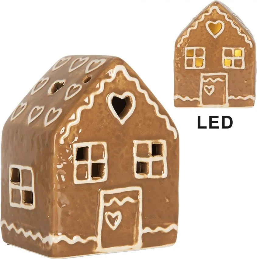 Perníková LED chalúpka Gingerbread Cott - 8*6*10 cm