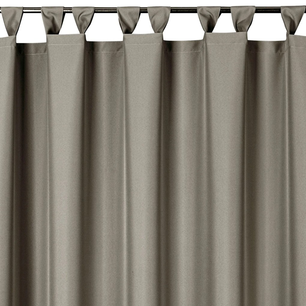 ZÁHRADNÝ VODEODOLNÝ ZÁVES NA PÚTKACH GARDEN 155X260 CM TMAVOBÉŽOVÁ