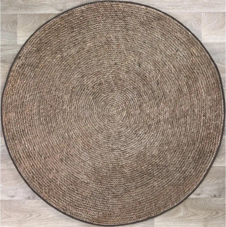 TA Koberec 250738W-1 BARI PRINT Hnedý Okrúhly Rozmer: 100x100 cm