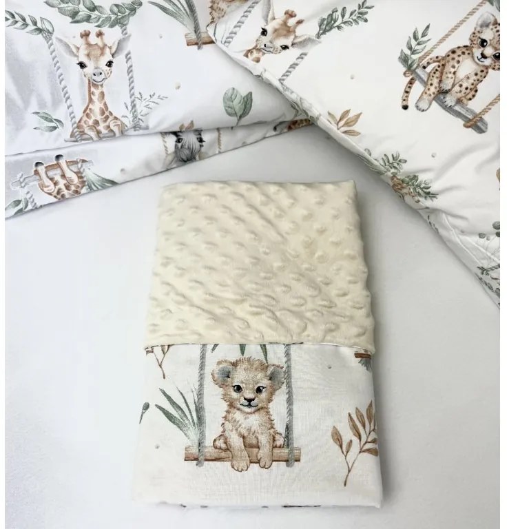 5-dielna výhod. súprava pre bábätko Animals/minky krémová