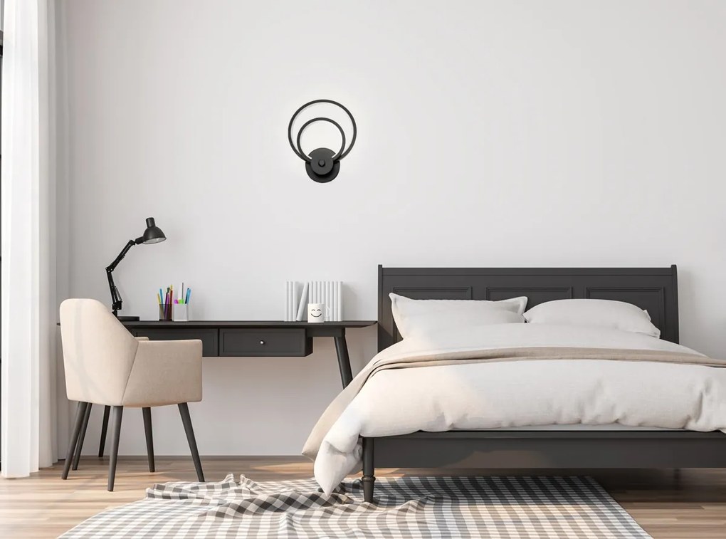 Nástenná lampa APP1042-W matná čierna
