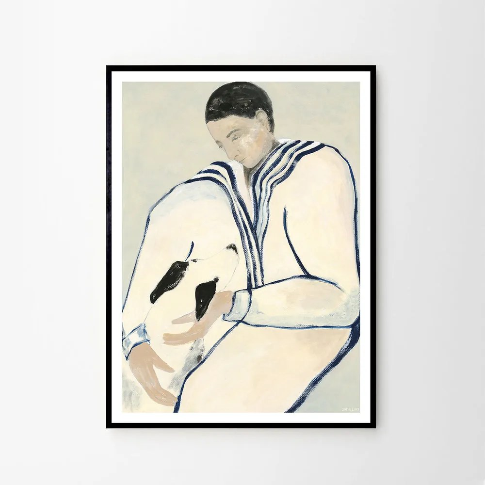 The Poster Club Plagát Man and Dog by Sofia Lind 50x70 cm