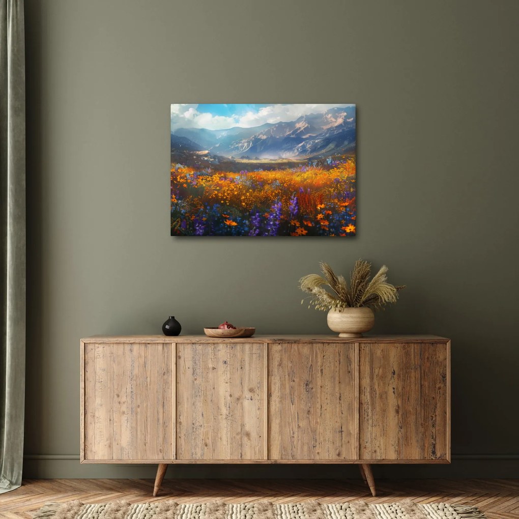 Obraz - Maľovaná horská krajina II. (70x50 cm)