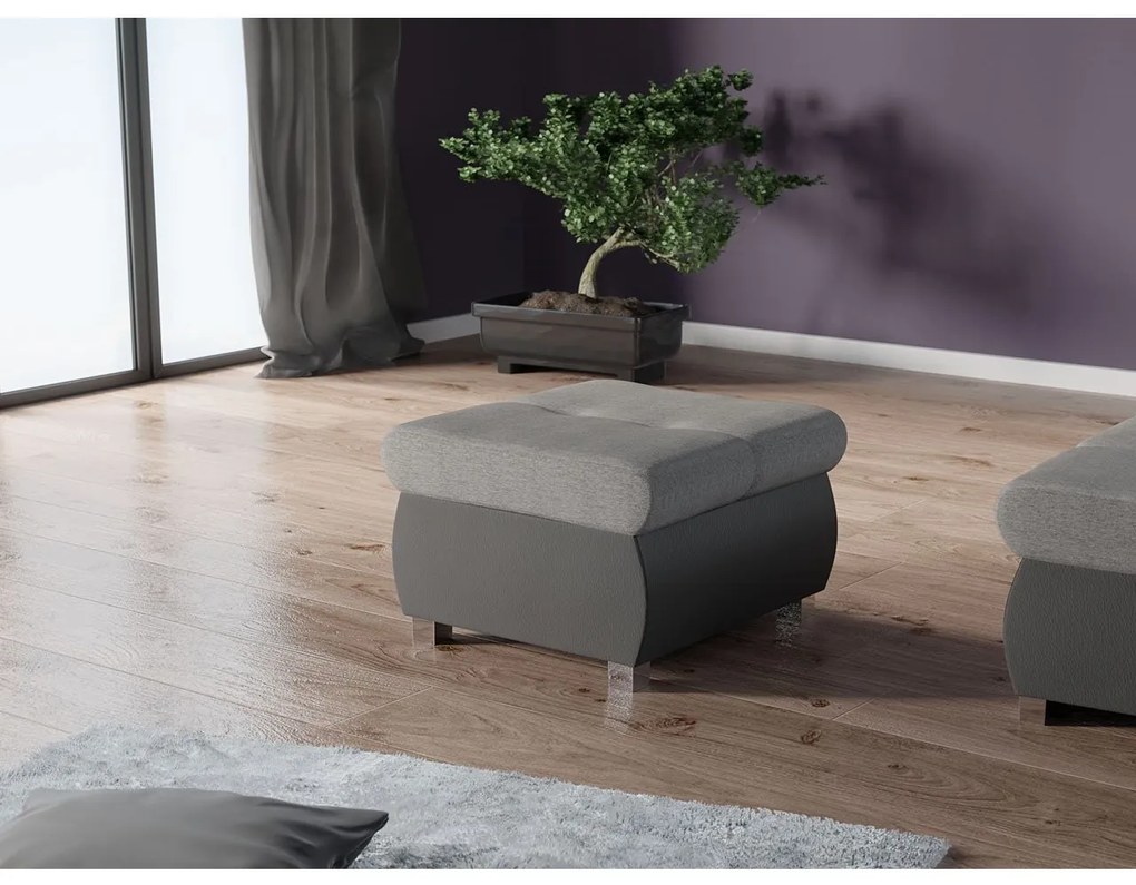 Taburetka Herkules malá, Dostupné poťahy: ekokoža Soft 017 (biela) + Magic velvet 2217