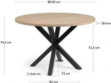ARGO NATURAL BLACK jedálenský stôl