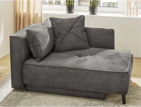 Rozkladacia pohovka Rex, tmavo šedá štruktúrovaná látka%