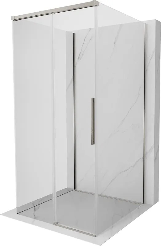 Mexen Rox-3S, 3-stenný sprchový kút 120 x 120 cm, 8mm číre sklo, oceľový profil, 8C2-120-120-97-00-3S