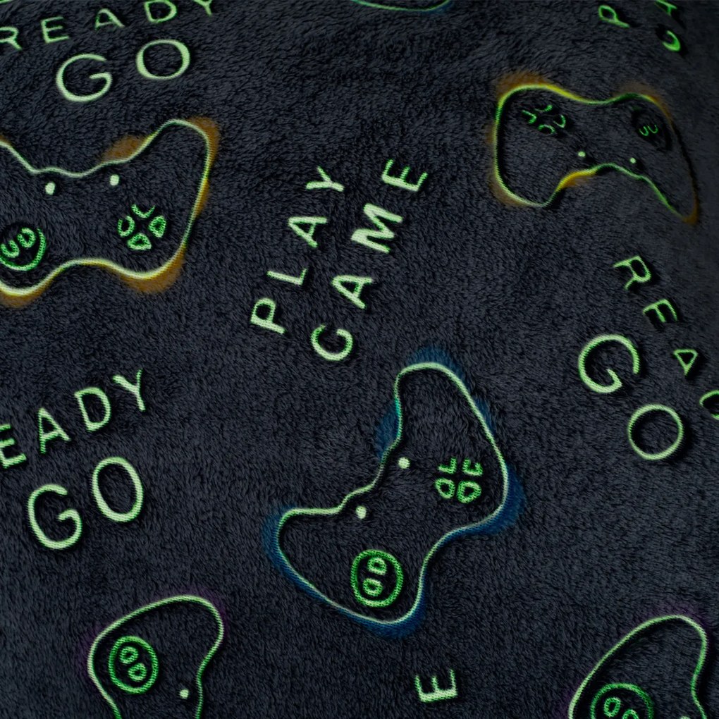 4Home Svietiace obliečky mikroflanel Games, 140 x 200 cm, 70 x 90 cm