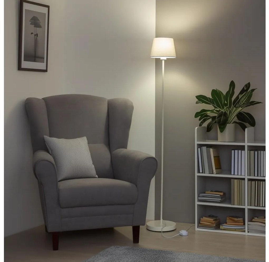 Brilagi - LED stojacia lampa CERIA 1xE27/40W/230V priemer 20,5 cm sivá/biela