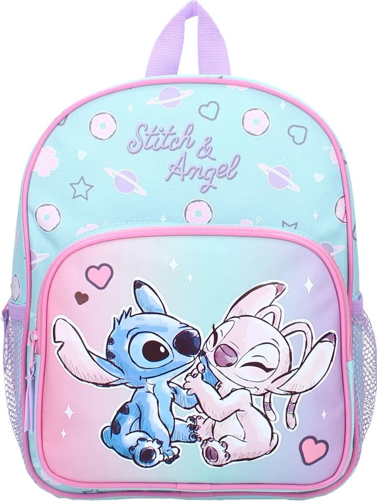 Dievčenský batoh s predným vreckom Stitch &amp; Angel | licencia Lilo &amp; Stitch - 7L