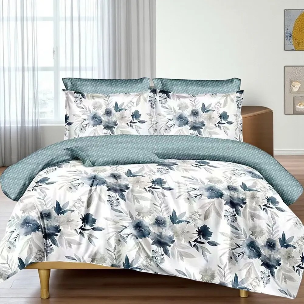 Mikroplyš obliečky Homa MALENA BLUES 7-dielna sada 140x200 cm