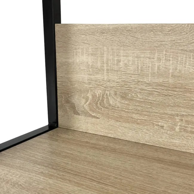 Policový regál 800 čierny / dub sonoma