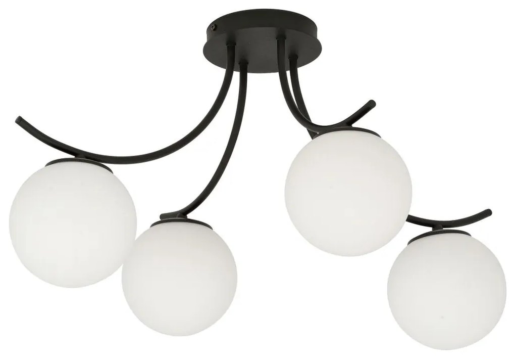Prisadený luster BOSTON 4xE14/10W/230V čierna