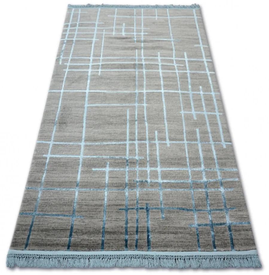 Luxusný kusový koberec akryl Strap sivý, Velikosti 80x300cm