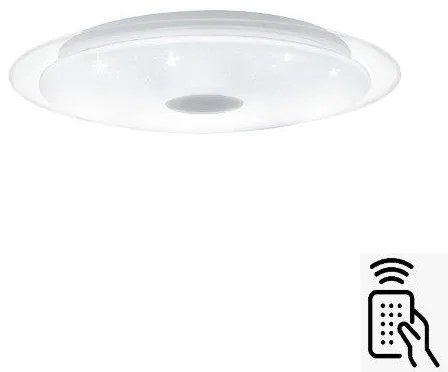 Eglo 98324 LANCIANO 1 Stropné svietidlo LED 36W 3050K biela, priehľadná/biela, chróm