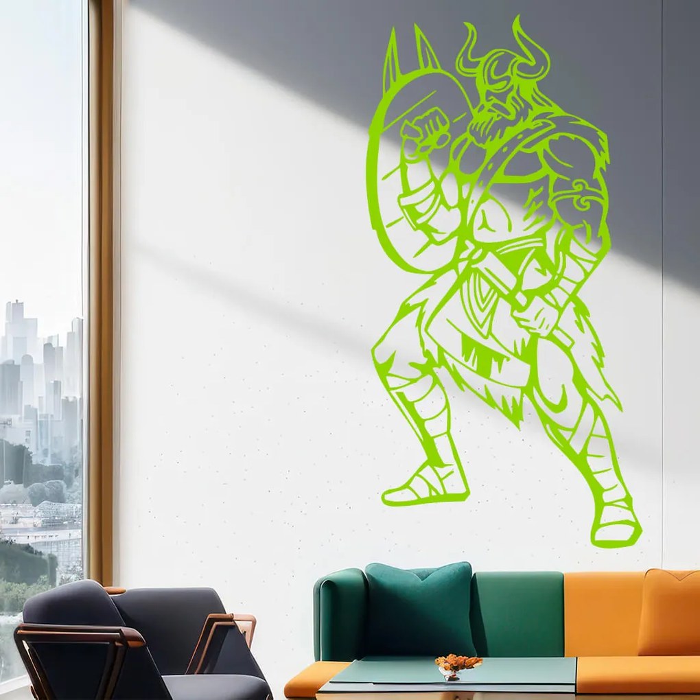 Veselá Stena Samolepka Viking Farba: žlutá, Veľkosť: 40 x 20 cm