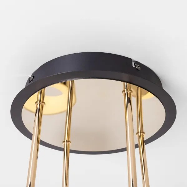 Zuma Line MX7170-8-3BGT - LED stmievateľný prisadený luster LARA LED/60W/230V zlatá/čierna