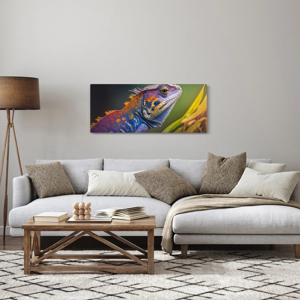 Obraz - Sfarbený leguán (120x50 cm)