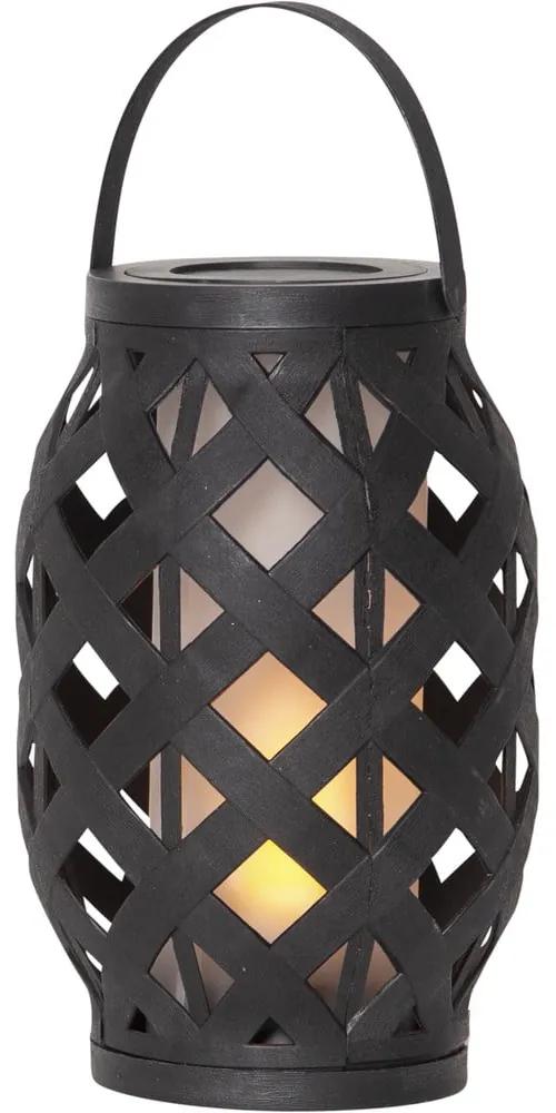 Čierny lampáš Star Trading Flame Lantern, výška 23 cm