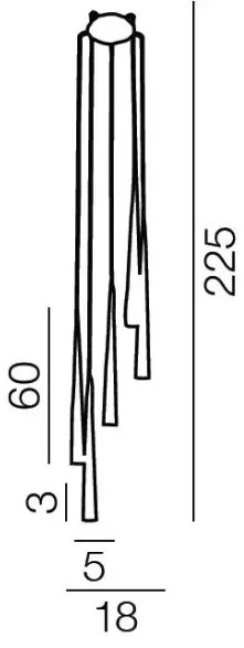 Minimalistické svietidlo Stylo 5 čierne