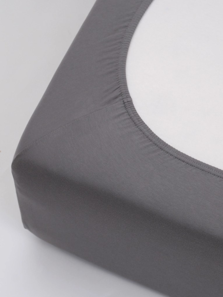 Jersey plachta s elastanom Deluxe 120 × 200 cm – tmavosivá