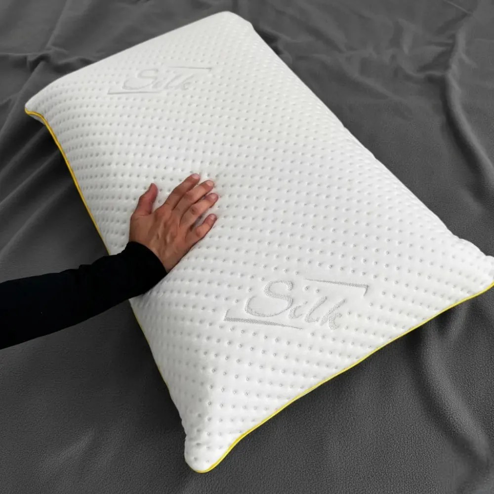 Vankúš z pamäťovej peny Azonelo výška 16 cm - poťah s hodvábom