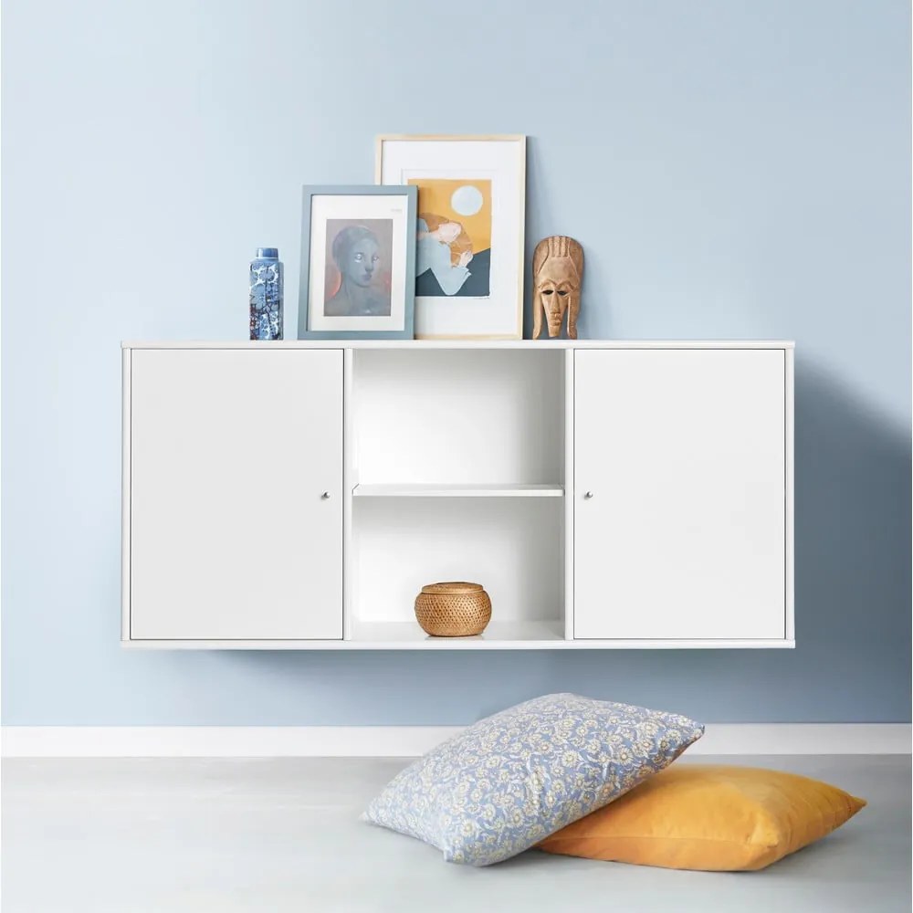 Biela nízka závesná komoda 133x61 cm Mistral – Hammel Furniture
