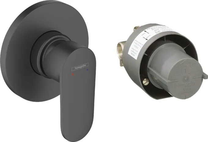 Hansgrohe Vernis Blend, sprchová batéria pod omietku, s telesom, čierna matná, HAN-71663670