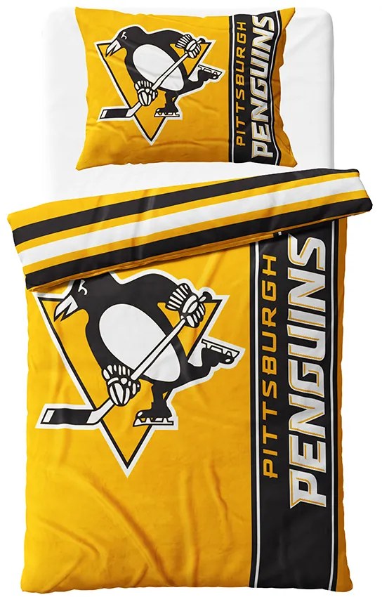 NHL Mikroplyšové obliečky Pittsburgh Penguins Belt 140x200/70x90 cm