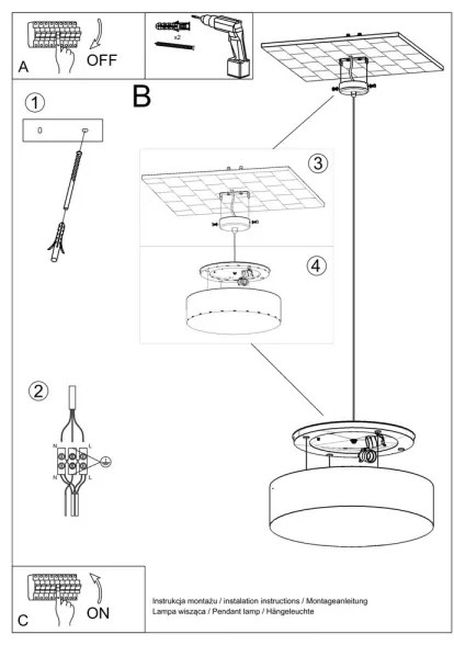 Luster na lanku ARENA 45 3xE27/60W/230V čierna