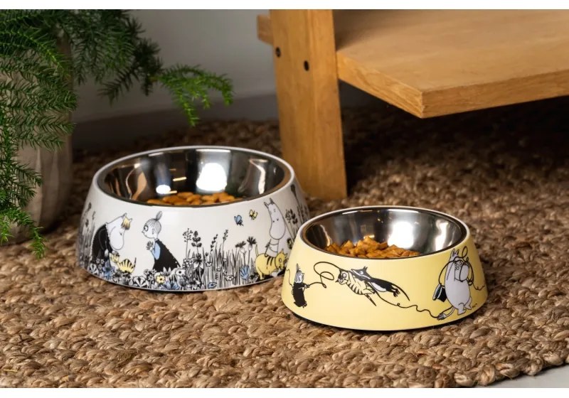 Miska pre psov Moomin Pets M, žltá