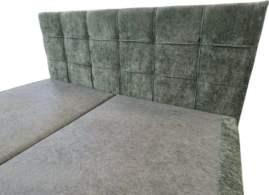 Čalúnená posteľ boxspring DIRELIS VIBE 160x200 cm tmavozelená Matrac: Bonell pružinová matrac