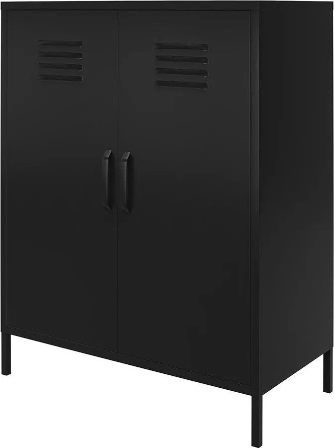 Čierna kovová skrinka 40x102x80 cm Mission District – Støraa