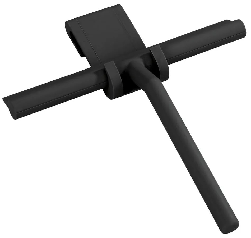 Čierna silikónová kúpeľňová stierka Wenko Squeegee Mola