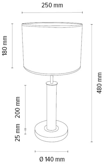 Spot-Light 7017400711551 - Stolná lampa BENITA 1xE27/60W/230V dub
