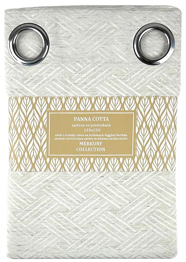 Záves na prechodkách Panna Cotta 135x250 natural Merkury Home