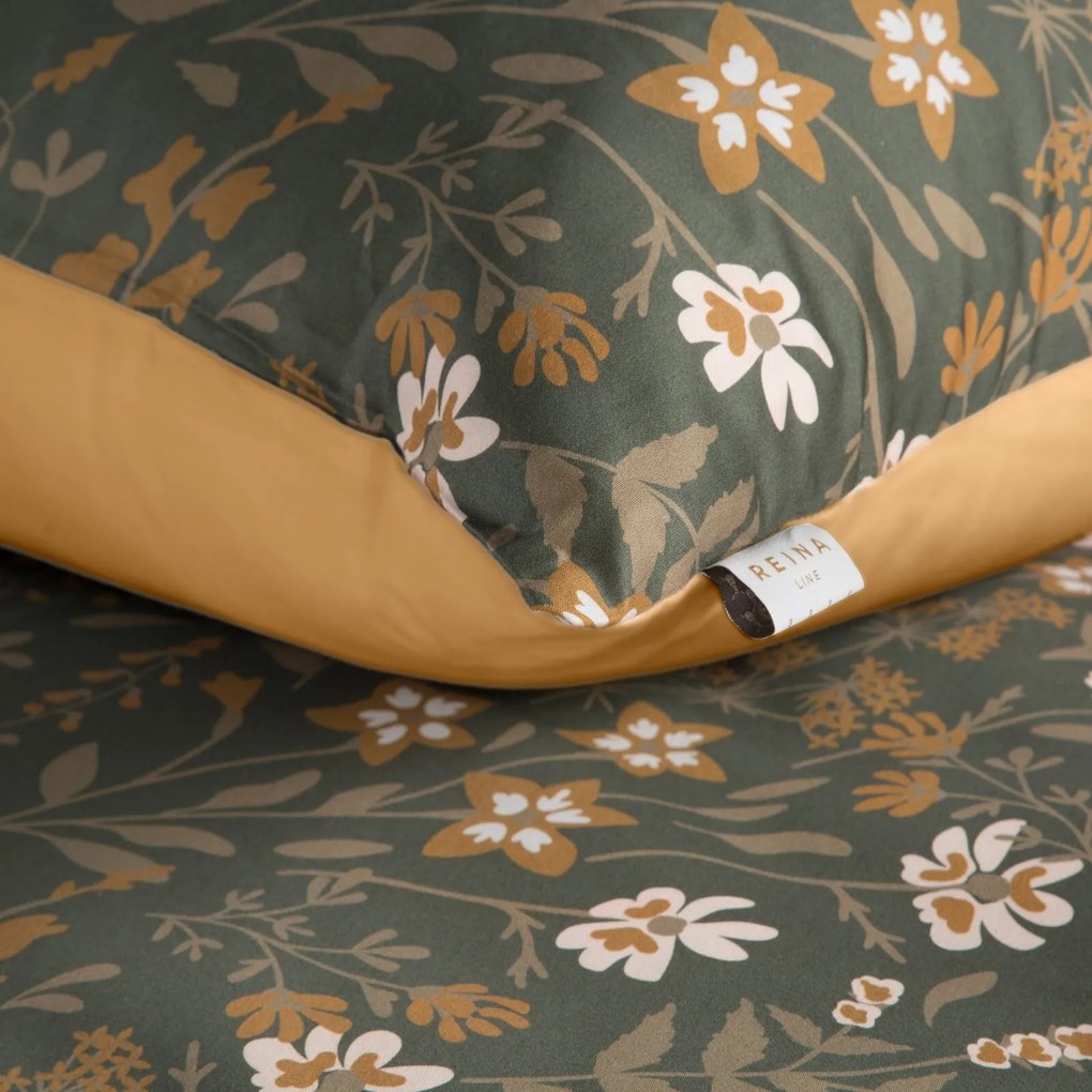 MAKOSATÉNOVÉ OBLIEČKY REINA48 160X200 CM, 2 KS 70X80 CM KVETY